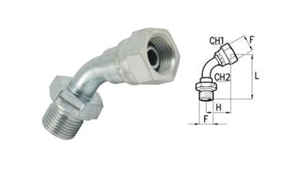 GOMITO IDRAULICO 45° BSP MASCHIO-FEMMINA 3/8