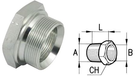 HYDRAULISK ADAPTER HAN-KVINNE 3/8-1/4