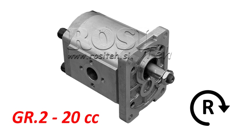 HYDRAULISK PUMPE GR.2 20 CC HØYRE - FLANSER