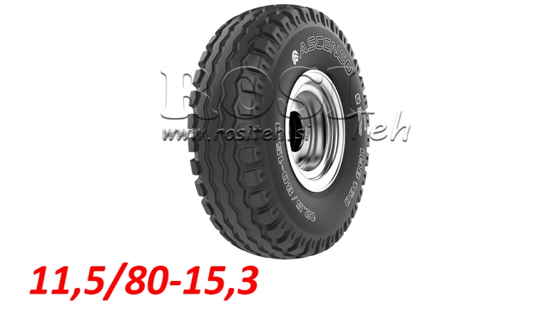 11.5/80-15.3 TIRE AW909 14PL WITH RIM 9.00X15.3