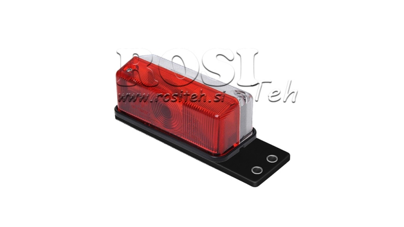 SIDELYS FOR HENGERE KVADRAT HVIT/RØD