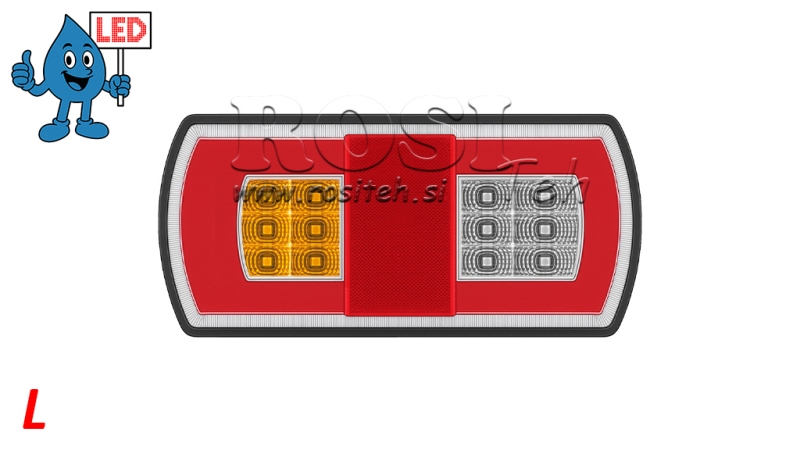 LED REAR LIGHT COMBINED 12/24V LEFT