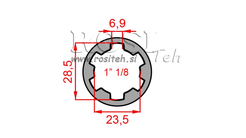 PTO ADAPTER BUSH 1-1/8 (100 mm)