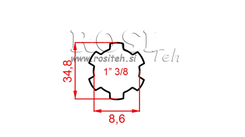 ADAPTATEUR CARDAN 1-3/8 STANDARD (400 mm)