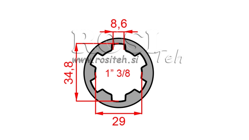 PTO ADAPTER BUSH 1-3/8 (100 mm)