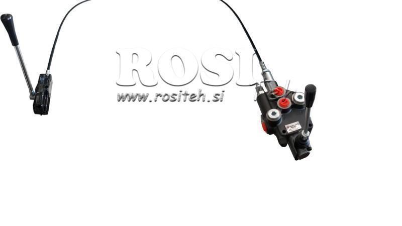 JOYSTICK DOBBEL HÅNDTAK 2 m HYDRAULISK VENTIL 1xP80 liter