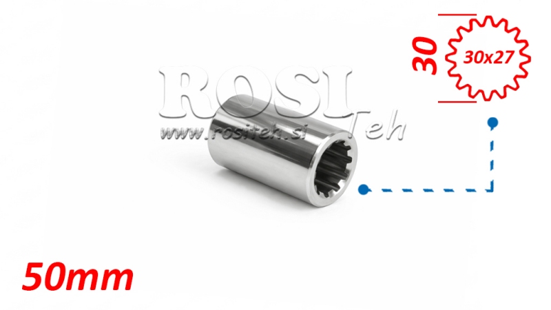 PTO ADAPTER BUSH 30x27 (16 SPLINES) (50 mm)