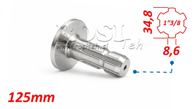 P.T.O. ADAPTER WITH FLANGE 1 3/8