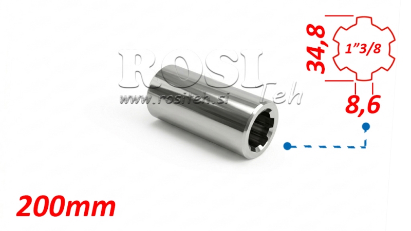 P.T.O. ADAPTÉROVÁ VLOŽKA 1”3/8 L=200