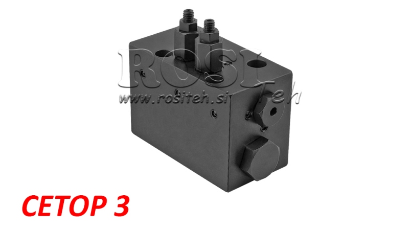 HYDRAULICKÝ VENTIL OTOČNÍ MECHANICKÍ PRE SYSTÉM NA ODSTRAŇOVANIE HNOJA CETOP3 4/2 RHA