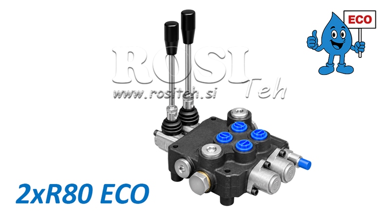 HYDRAULIC MANUAL VALVE – 2-SECTION DIRECTIONAL CONTROL VALVE 2xR80 ECO