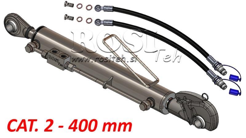 HYDRAULIC TOP LINK WITH HOOK - CAT. 2 - 63/35-400 (45-95 HP) (25,4 mm)