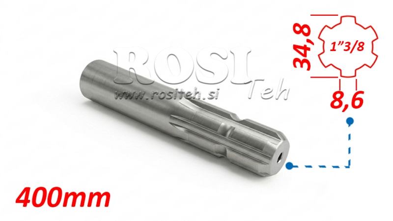 ZAPFWELLEN ANSATZ 13/8 L=400