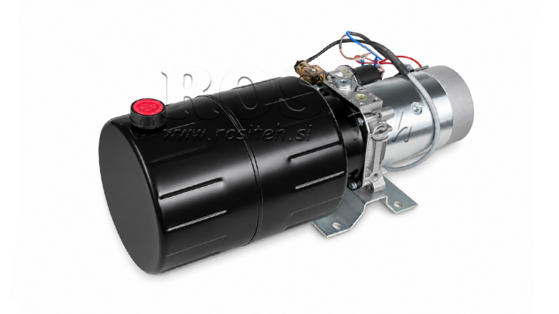 MINI UNITATE DE PUTERE HIDRAULICĂ 24V DC - 2.2kW = 2.1cc - 8 lit - asamblare monofazată (metal)