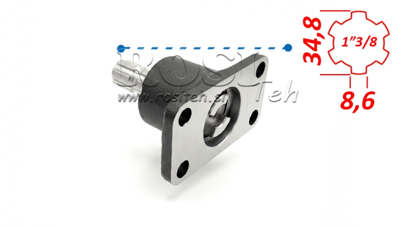 PTO ADAPTER PASQUALI 4 BOLTS