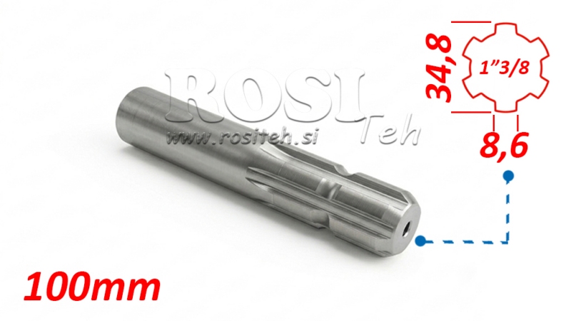 ZAPFWELLEN ANSATZ 13/8 L=100