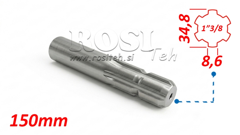 ADAPTATEUR P.T.O. 13/8 L=150