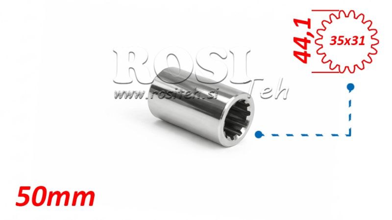 PTO GEAR 35X31 18 TEETH D48 L50