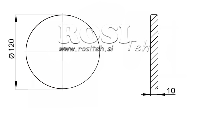P.T.O. ADAPTERI FLANGE 1 3/4 L120