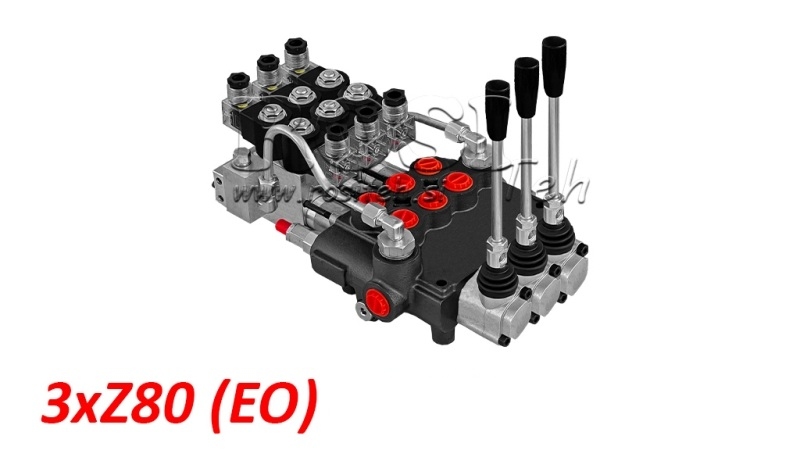 ELEKTRO-RUČNÝ HYDRAULICKÝ MONOBLOKOVÝ VENTIL 3xZ80