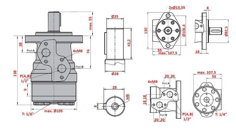 HYDRAULISK MOTOR MR 50