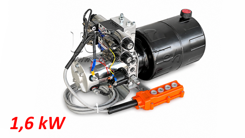 MINI ΥΔΡΑΥΛΙΚΗ ΜΟΝΑΔΑ ΙΣΧΥΟΣ 12V DC - 1.6kW = 2.1cc - 8 lit - 2x διπλής κατεύθυνσης μονάδα (μέταλλο)