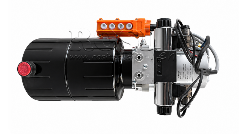 MINI ΥΔΡΑΥΛΙΚΗ ΜΟΝΑΔΑ ΙΣΧΥΟΣ 12V DC - 1.6kW = 2.1cc - 8 lit - 2x διπλής κατεύθυνσης μονάδα (μέταλλο)