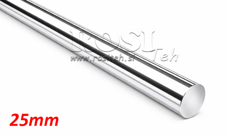 CHROME-PLATED HYDRAULIC CYLINDER PISTON ROD C45 - 25mm (1000mm)