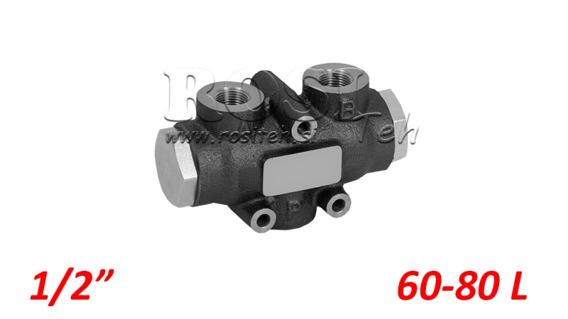 HIDRAULISKĀ IZPLATĪŠANAS VĀRSTS PLŪSMAS V01007 60 - 80 LIT - 1/2 - 250 BAR (MAKS.300 BAR) V-EQ50