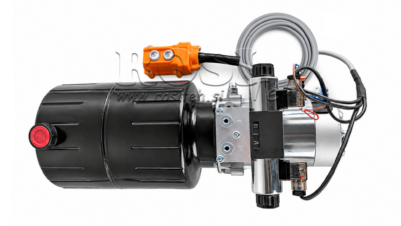 MINI HYDRAULISK POWER-PACK 24V DC - 2.2kW = 2.1cc - 8 lit - bidirektionel enhed (metal)