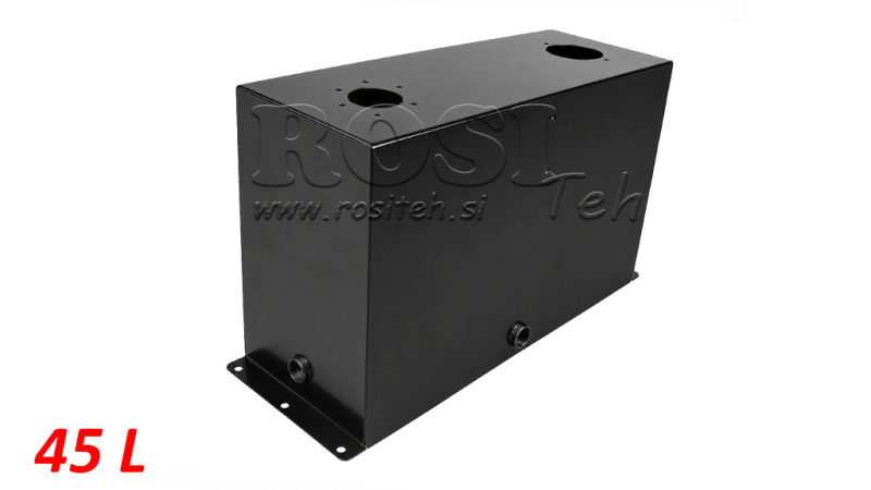 METAL TANK 45 LITERS CUBE 400X255X600MM PREPARATION FOR RETURN FILTER