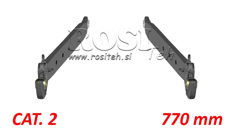 TRACTOR THREE-POINT HITCH LOWER LIFT ARMS CAT. 2 - 70x20 mm - 770 mm (75 HP)