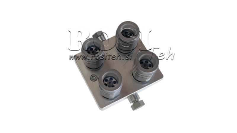 MULTI-FASTER KOBLING 4veier BSP1/2 NY TYPE KOBLINGSDEL