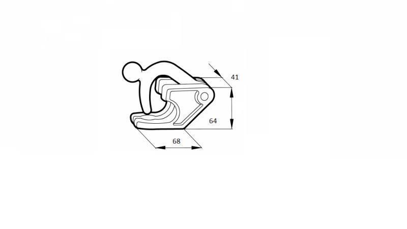 BOČNÍ ZÁMEK TYP CIERE ŽENSKÝ - rozměry