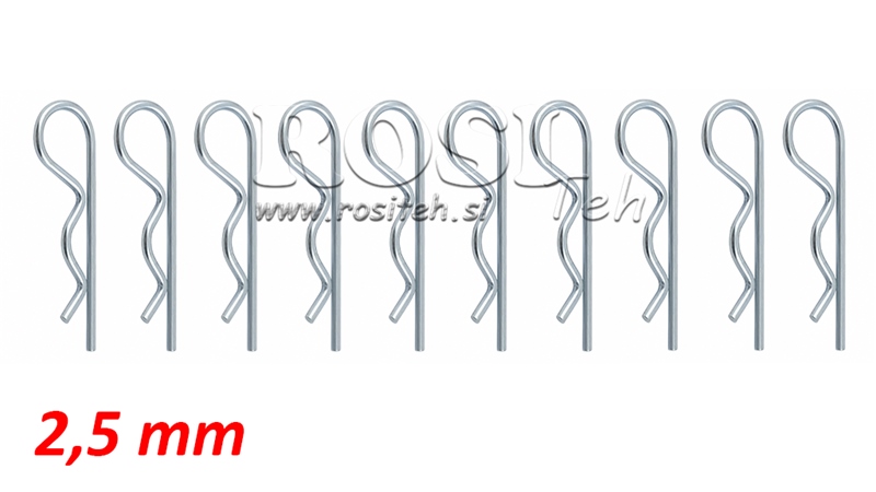 SAFETY CLIP SET SINGLE Φ 2.5 MM (10PCS)