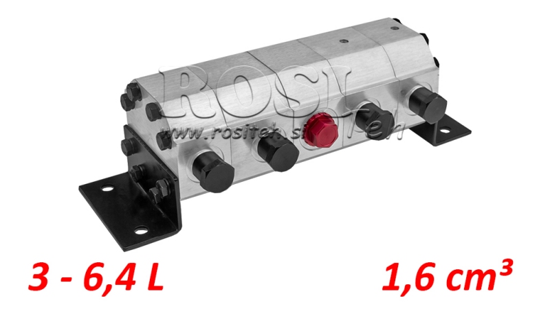 HIDRAVLIČNI ZOBNIŠKI DELILNIK PRETOKA 4/1 (3-6,4 lit - max.240bar) 1,6cc/SEG