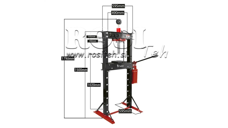 DARBNĪCAS HIDRAULISKĀ PRESA GULTŅIEM 20T - DIVĀS ĀTRUMS