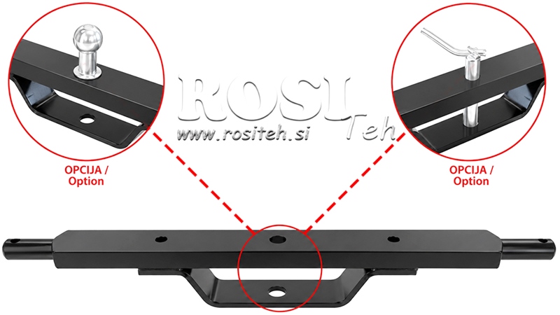 TRACTOR HYDRAULIC CROSSBAR CAT.2 WITH MOUNT (L-750MM)