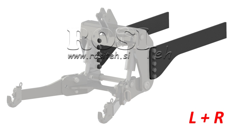 UNIWERSALNA KONSOLA MONTAŻOWA DO HYDRAULIKI PRZEDNIEJ CIĄGNIKA CAT. 2 & CAT. 3 (950 mm)