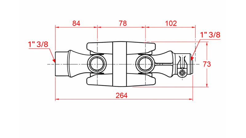 DOUBLE CARDAN JOINT CAT.2 (264 mm)