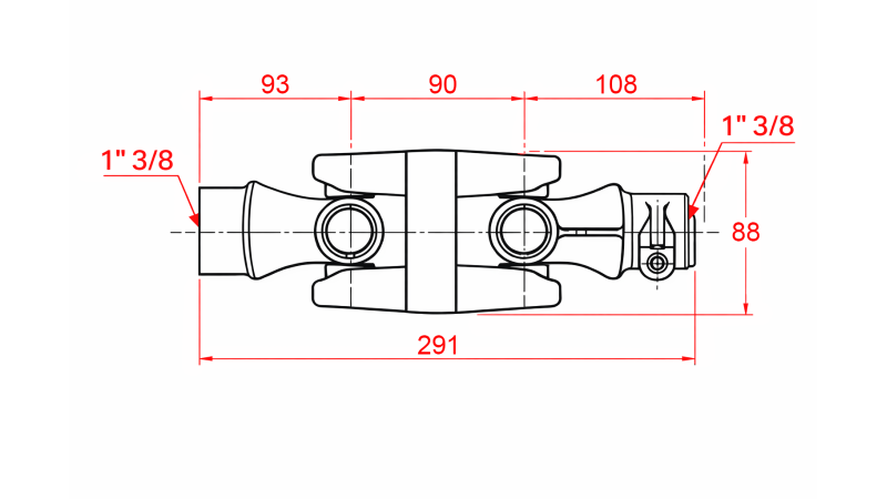 KETTŐS KARDÁNCSUKLÓ KAT.4 (291 mm)