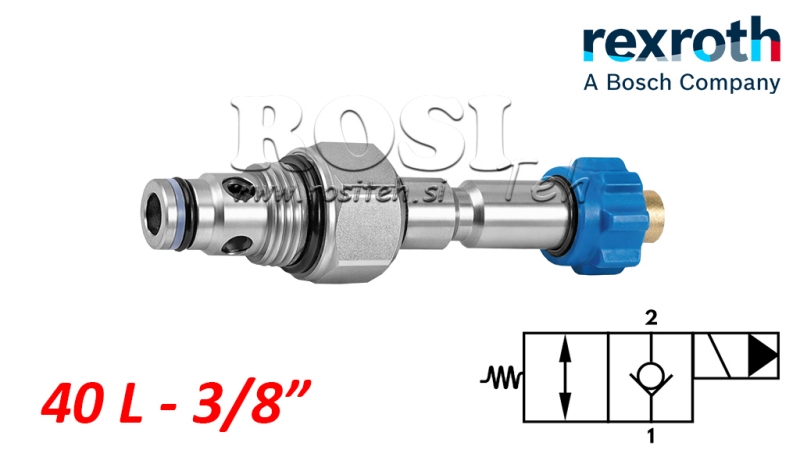 HYD. OTEVŘENÝ ELEKTROMAGNETICKÝ KONTROLER PRO 2-CESTNÝ VENTIL REXROTH 3/8 40-LIT