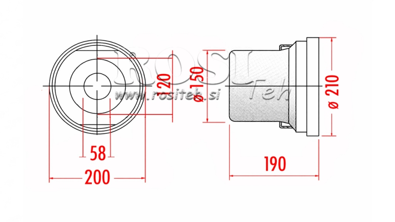 OCHRANA KARDANU PVC 210x190x150