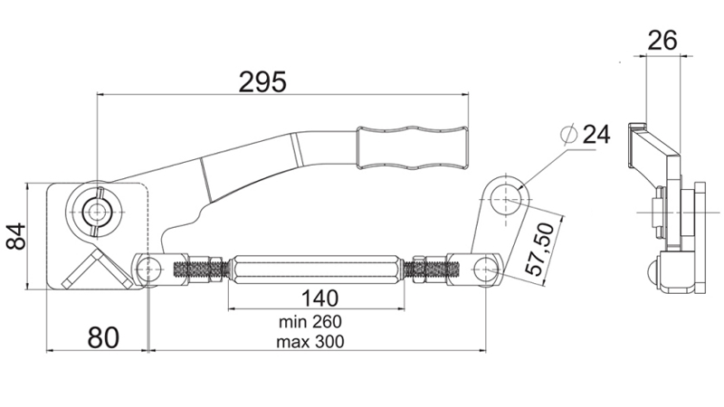 VENSTRE SIDE LÅSEHÅNDTAK