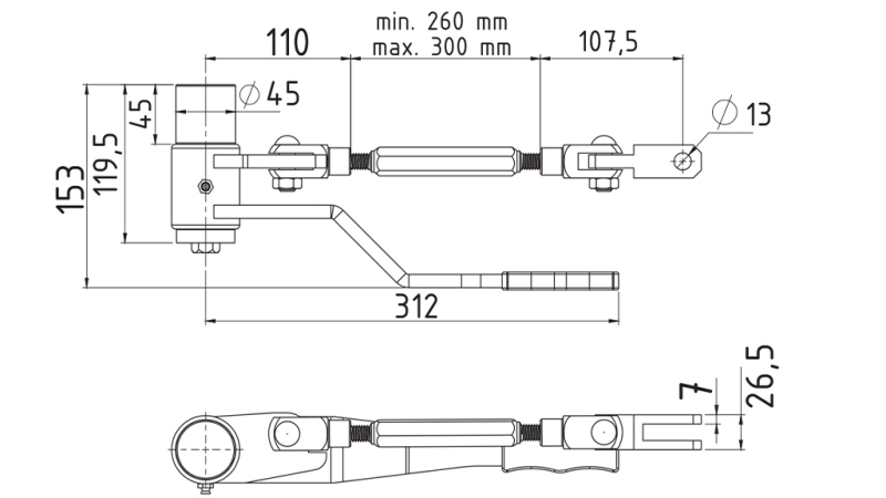 BAKRE SIDELÅSEHÅNDTAK