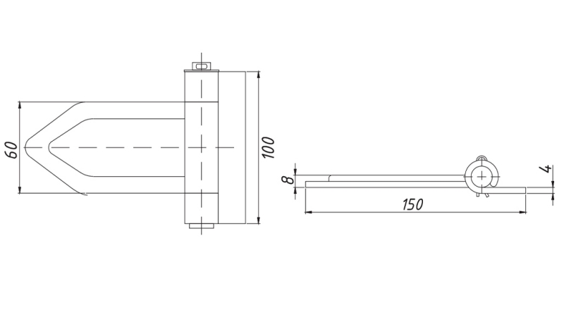 TRIANGULÆR SIDEHENGSEL FOR STOR PRIKKOLLE