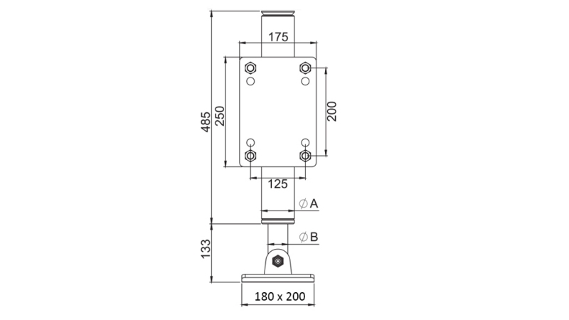 HIDRAVLIČNA NOGA DVOSMERNA 365mm - 5.000kg