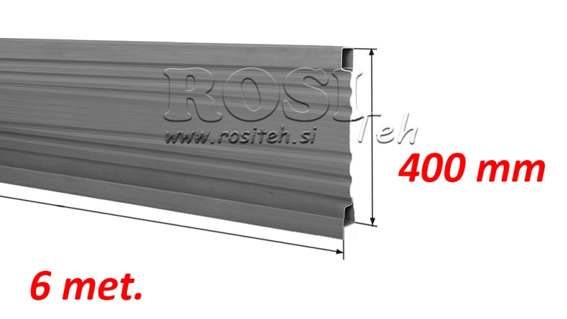 TRAILER SIDE PANEL 6 MET. - HEIGHT 400 MM