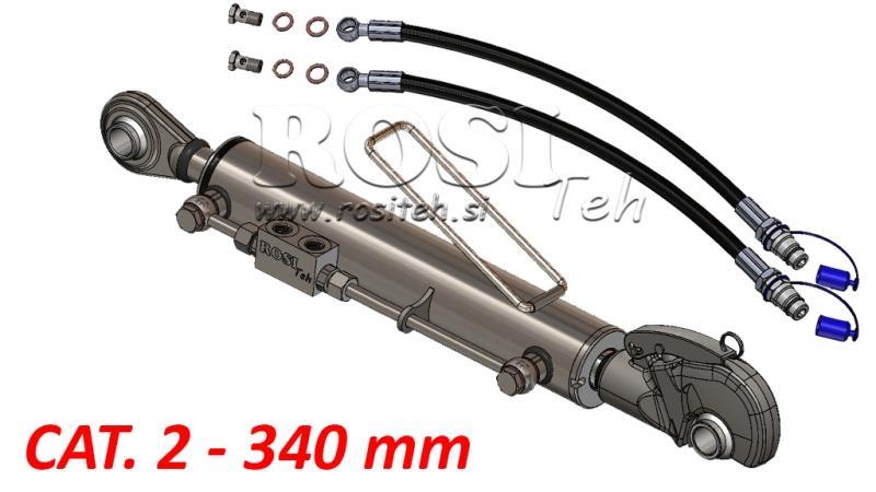 HYDRAULIC TOP LINK WITH HOOK - CAT. 2 - 63/35-340 (45-95 HP) (25,4 mm)