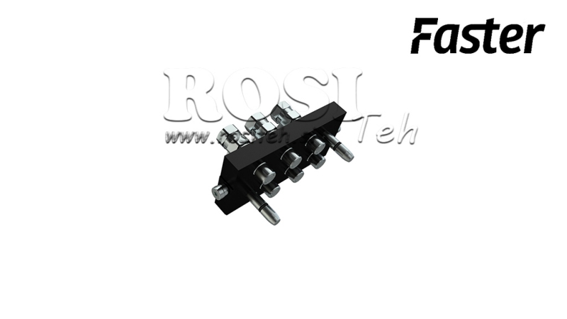 MULTI-FASTER KOBLING 6VEIS BSP 3/8 MOBIL DEL